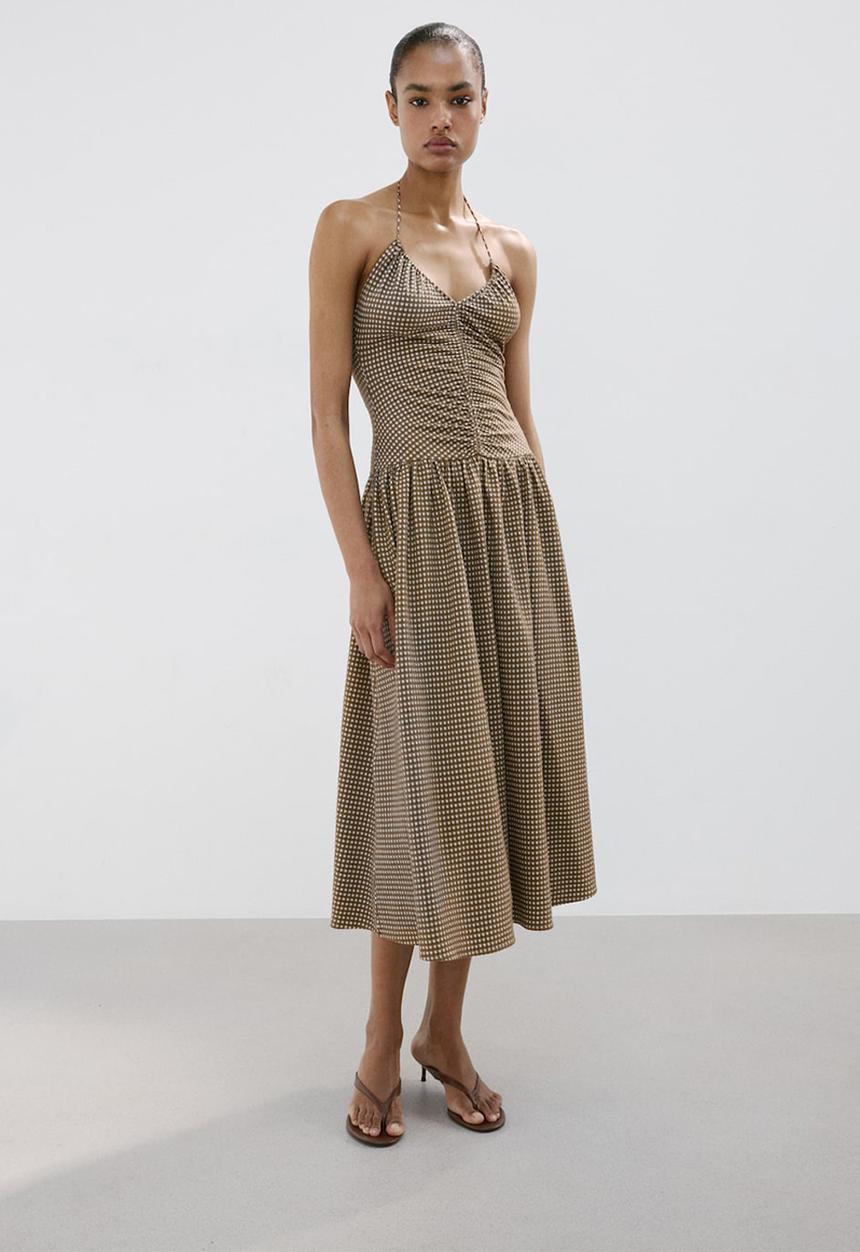 MANGO - Dress vini - khaki