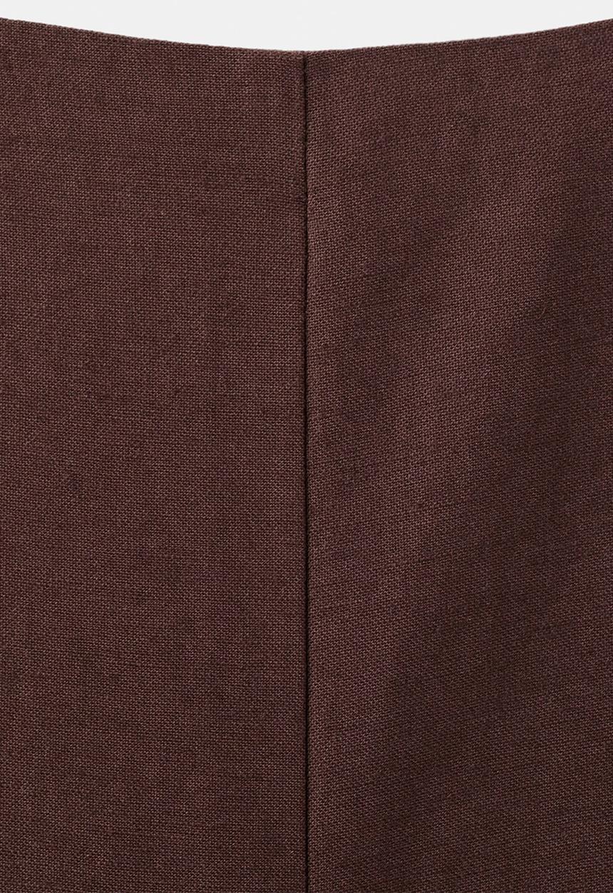 MANGO - Trousers linovis - dark brown