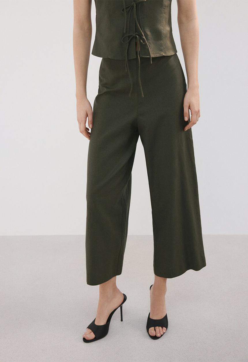 MANGO - Trousers linovis - beige/khaki