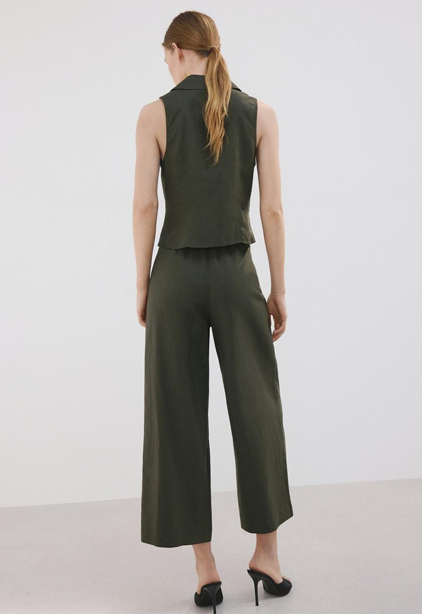 MANGO - Trousers linovis - beige/khaki