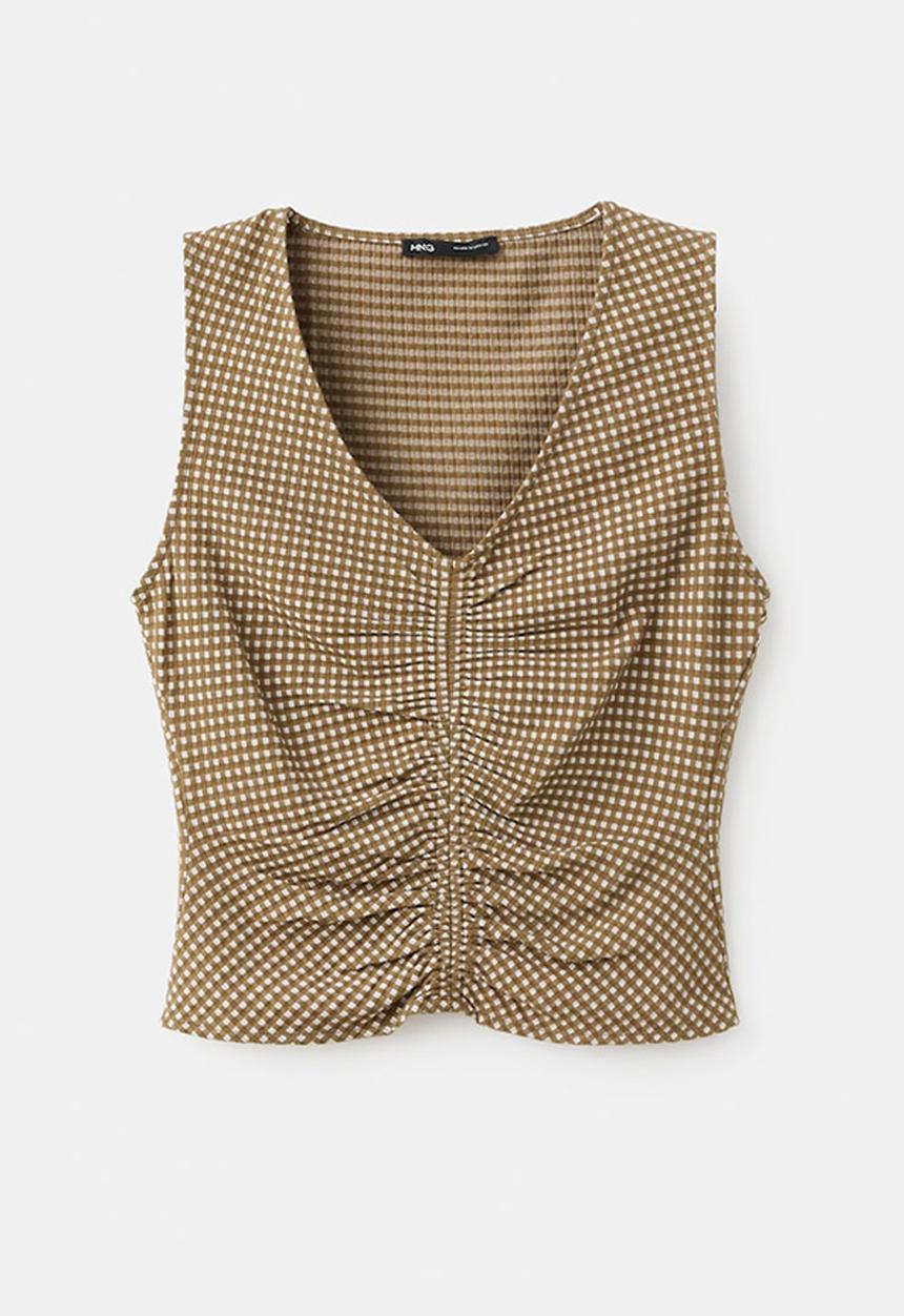 MANGO - Top vion - khaki