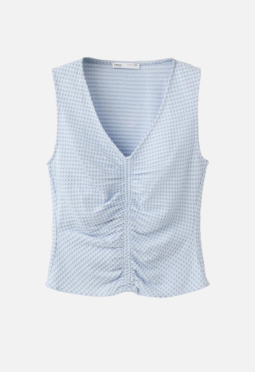 MANGO - Top vion - light/pastel blue