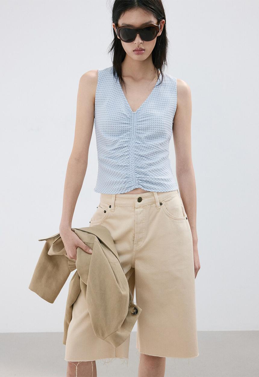 MANGO - Top vion - light/pastel blue