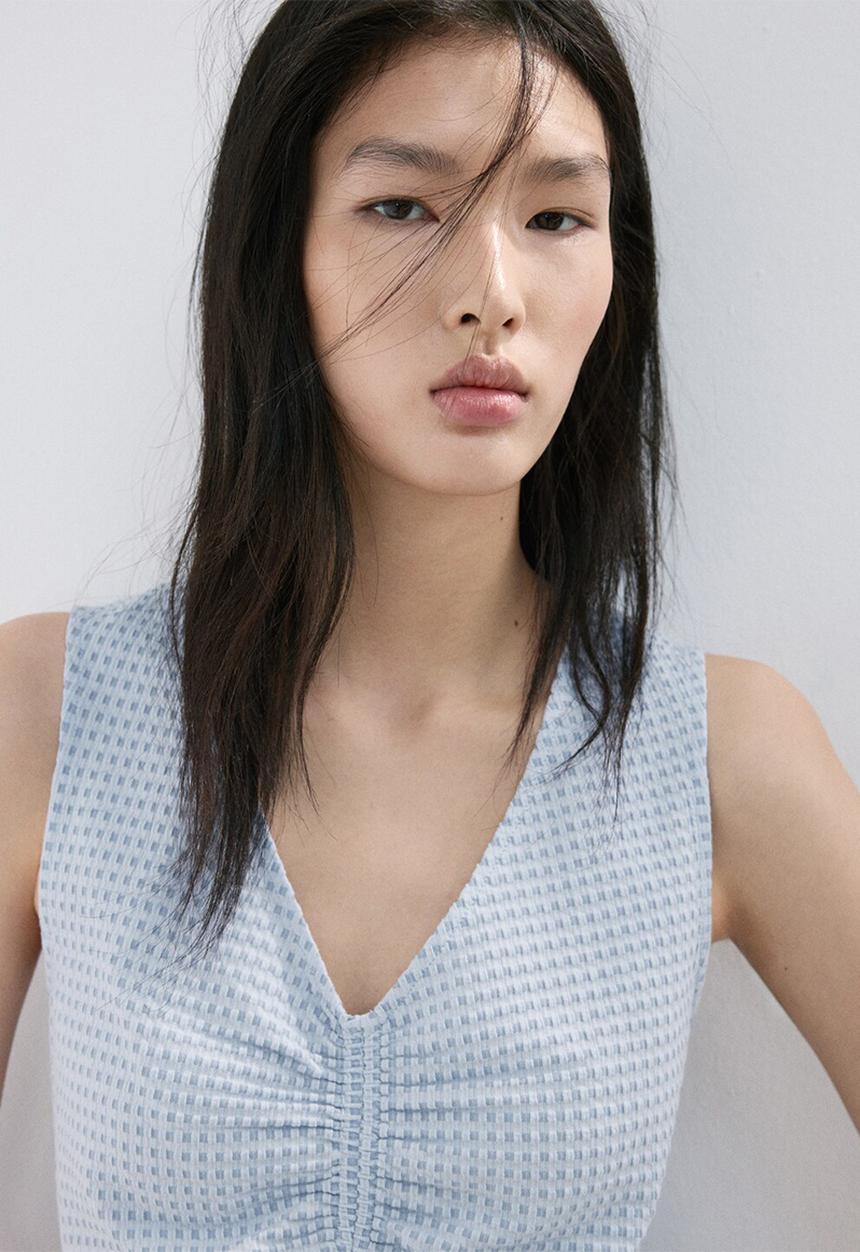 MANGO - Top vion - light/pastel blue