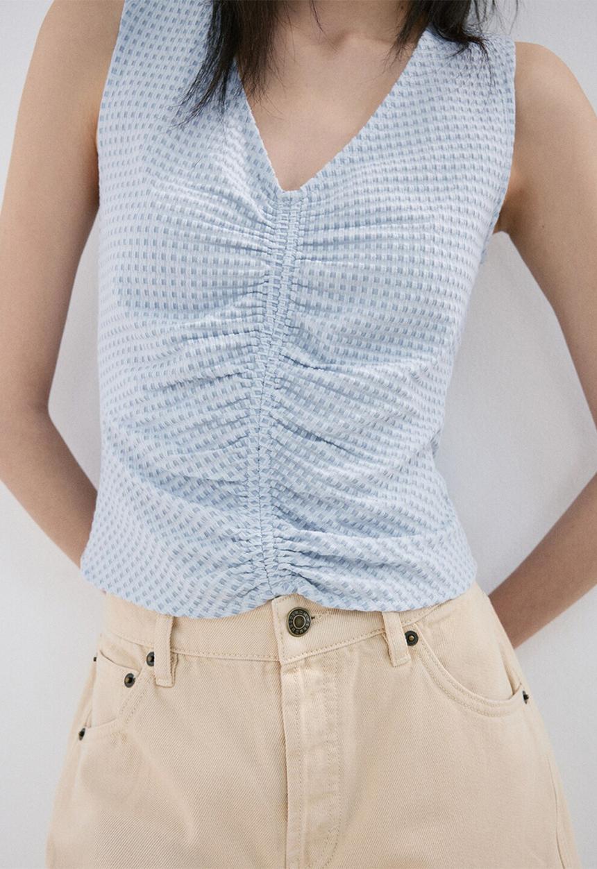 MANGO - Top vion - light/pastel blue