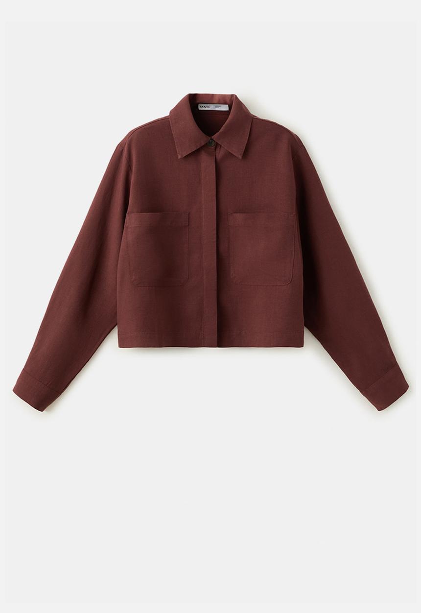 MANGO - Overshirt ricardo - medium orange