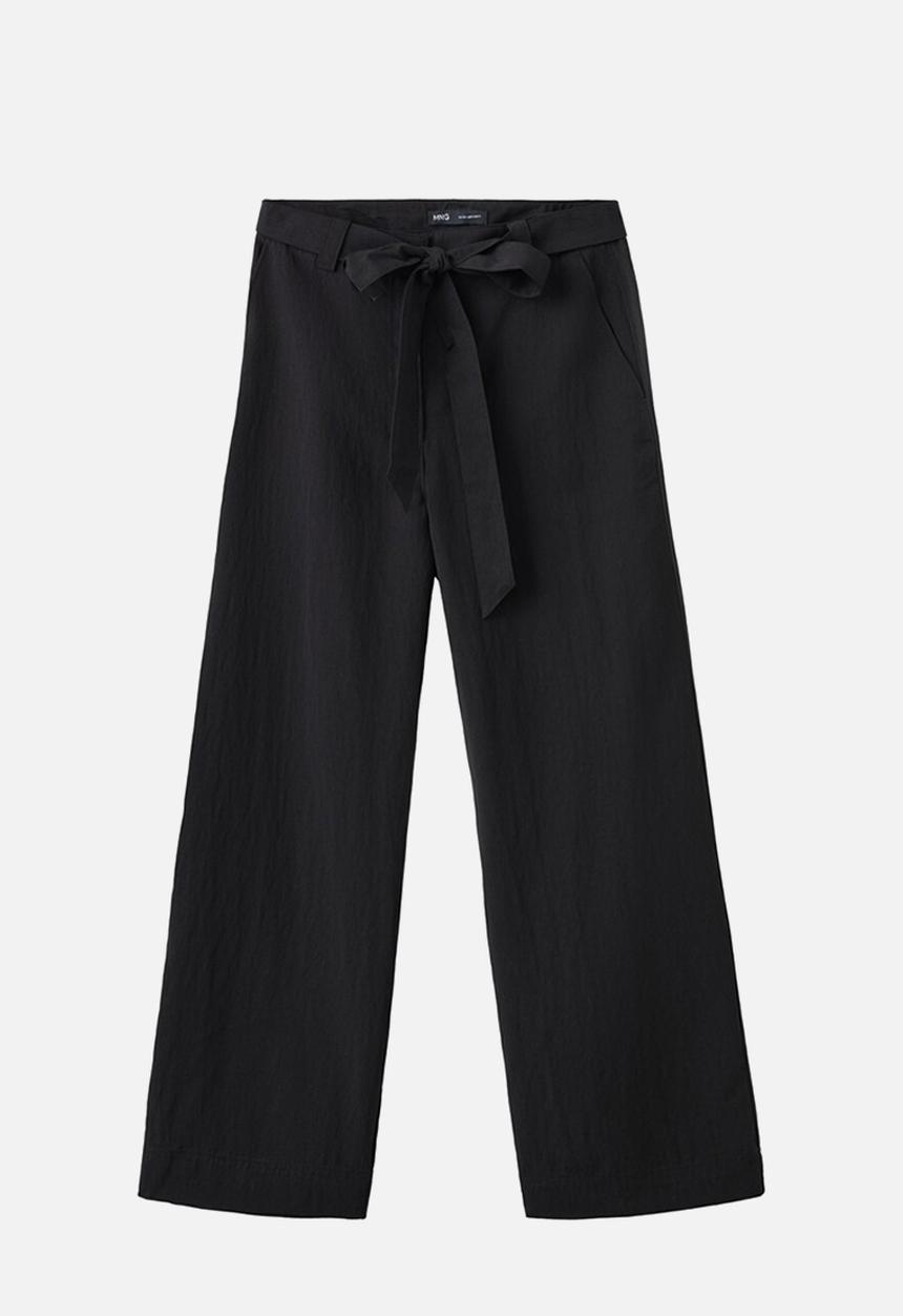 MANGO - Trousers espresso - black