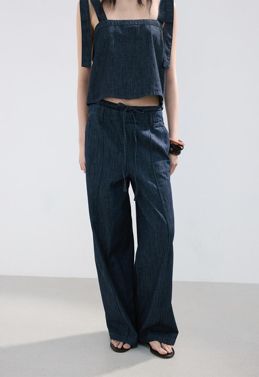 MANGO - Trousers calonge - open blue