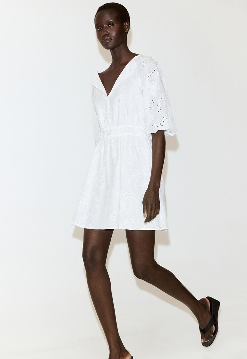 MANGO - Dress beatrice - white