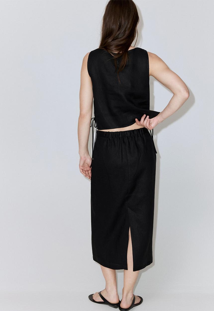MANGO - Skirt fred - black