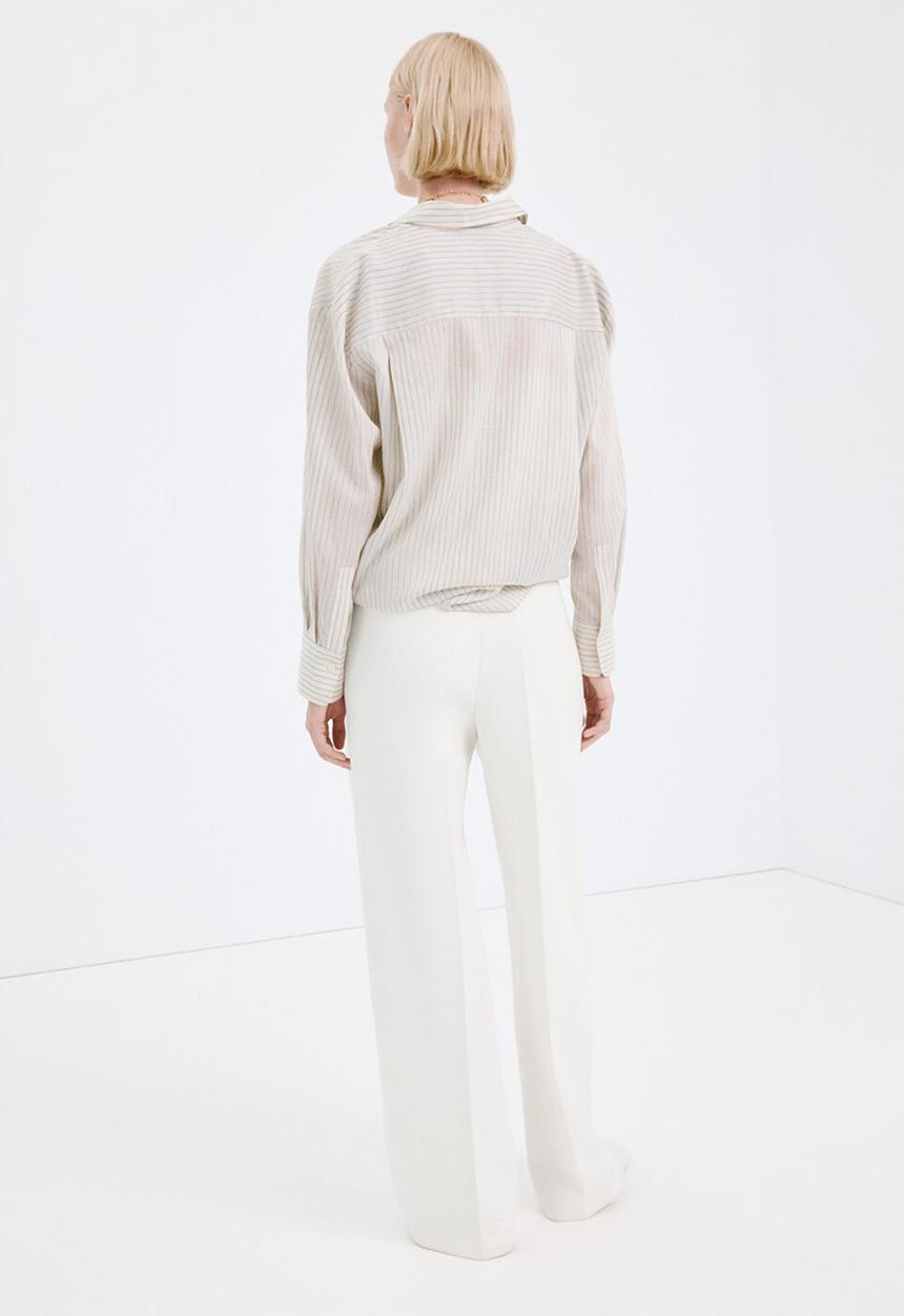 MANGO - Trousers white - white
