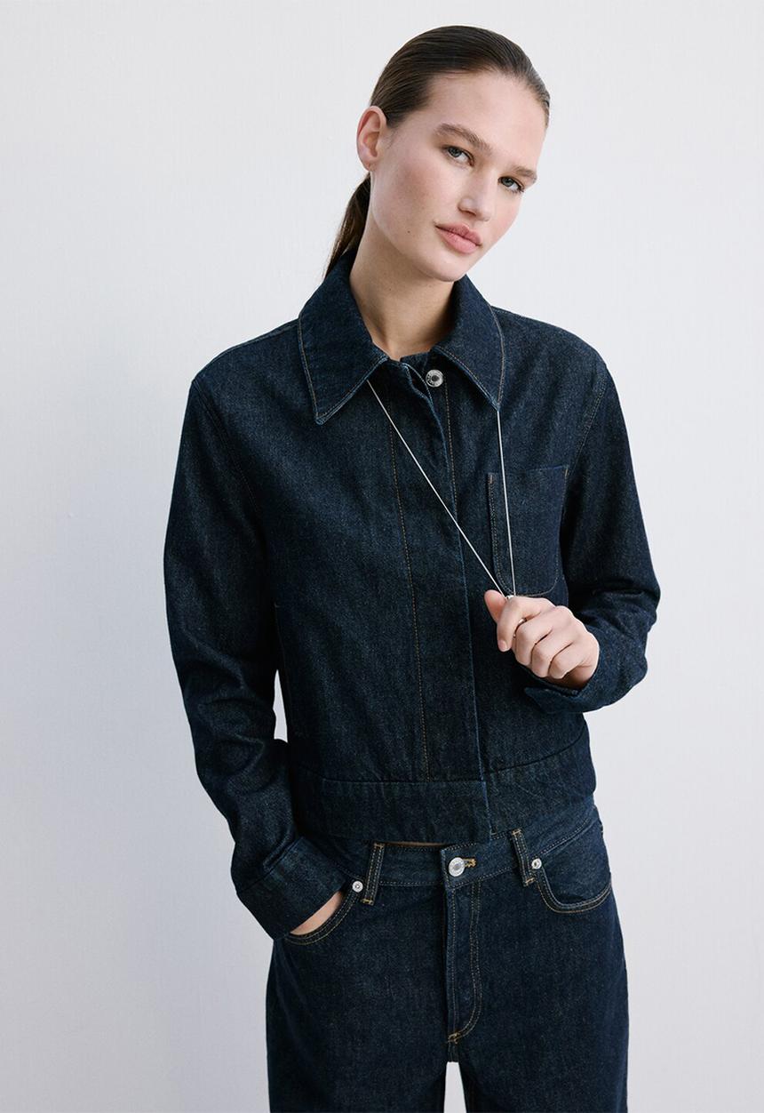 MANGO - Jacket newyork- open blue