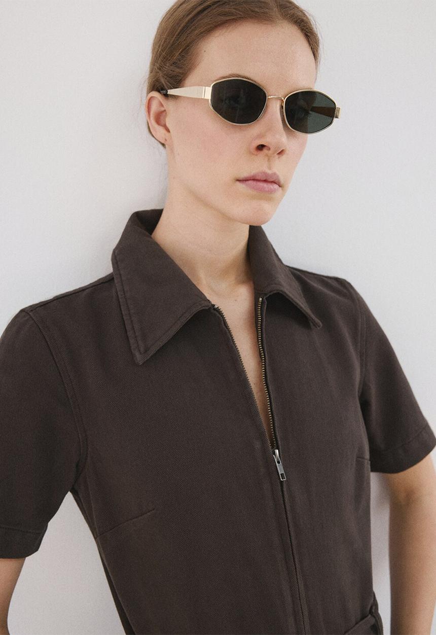 MANGO - Jumpsuit milly- dark brown