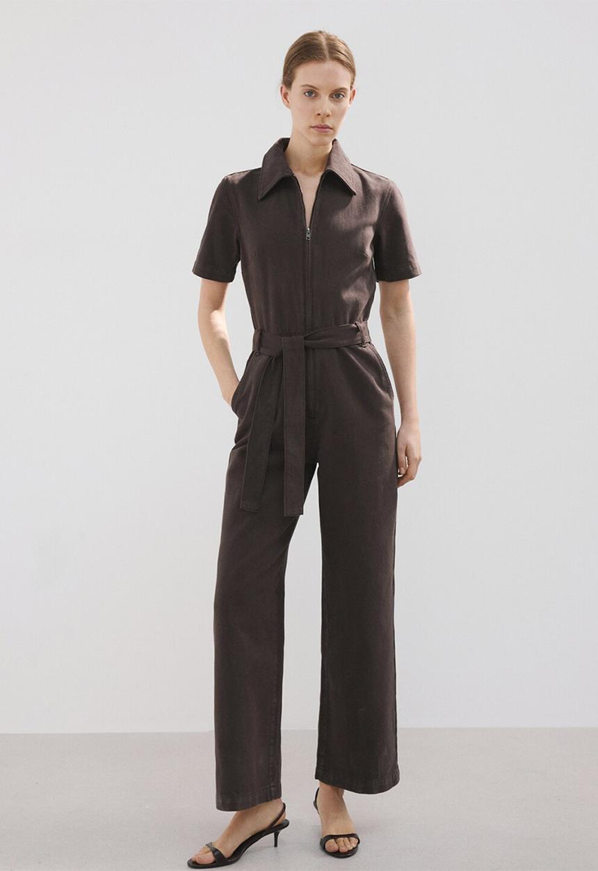 MANGO - Jumpsuit milly- dark brown