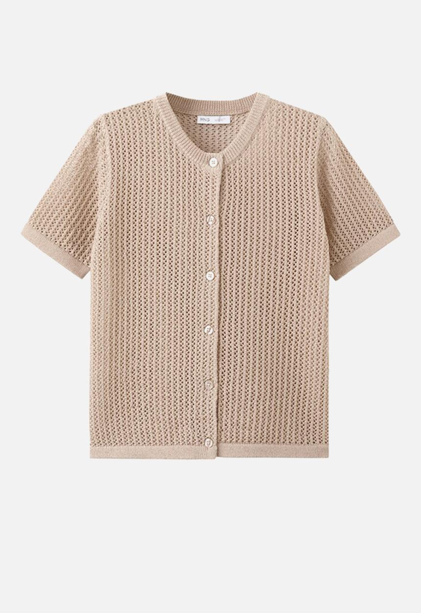 MANGO - Cardigan lemon - light/pastel brown