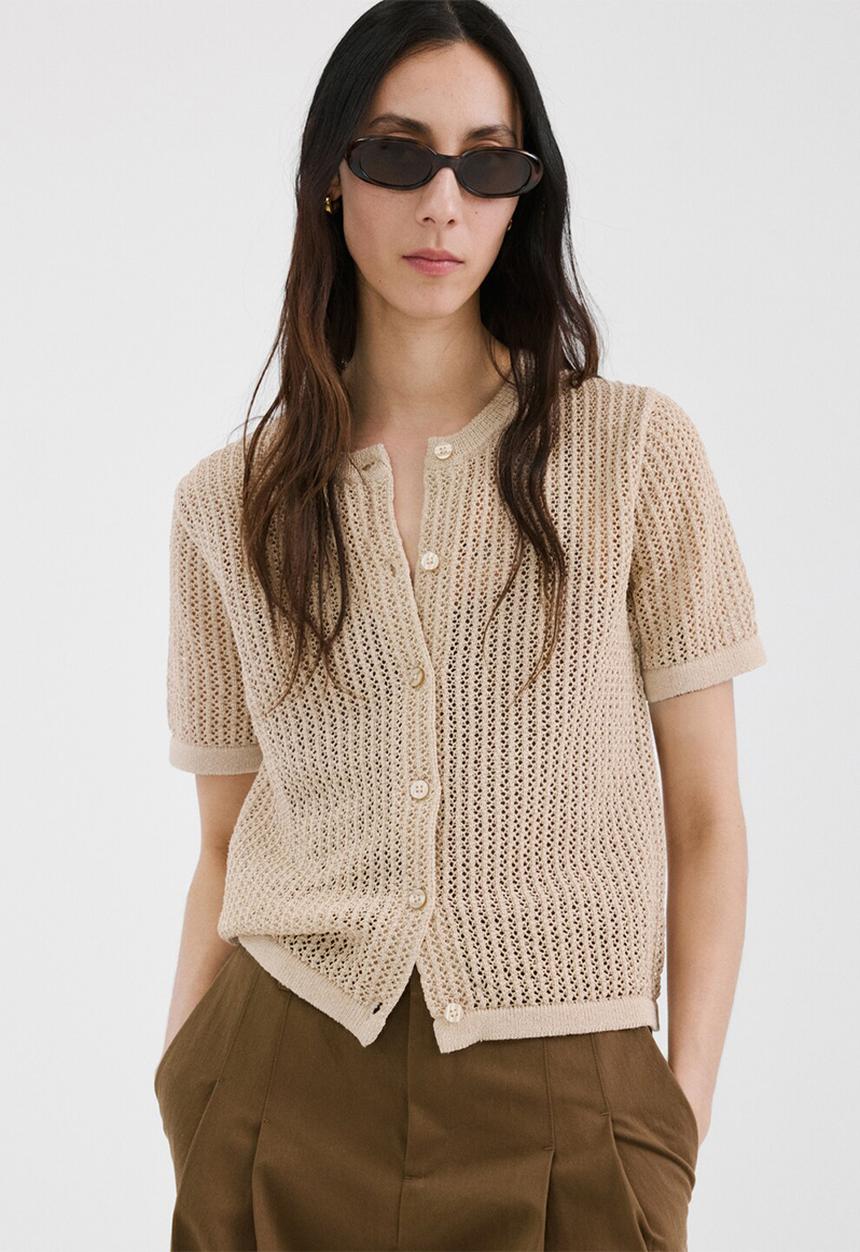 MANGO - Cardigan lemon - light/pastel brown