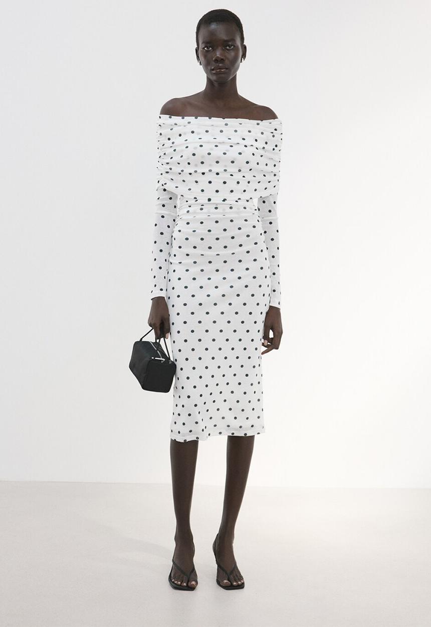 MANGO - Dress nevado - white