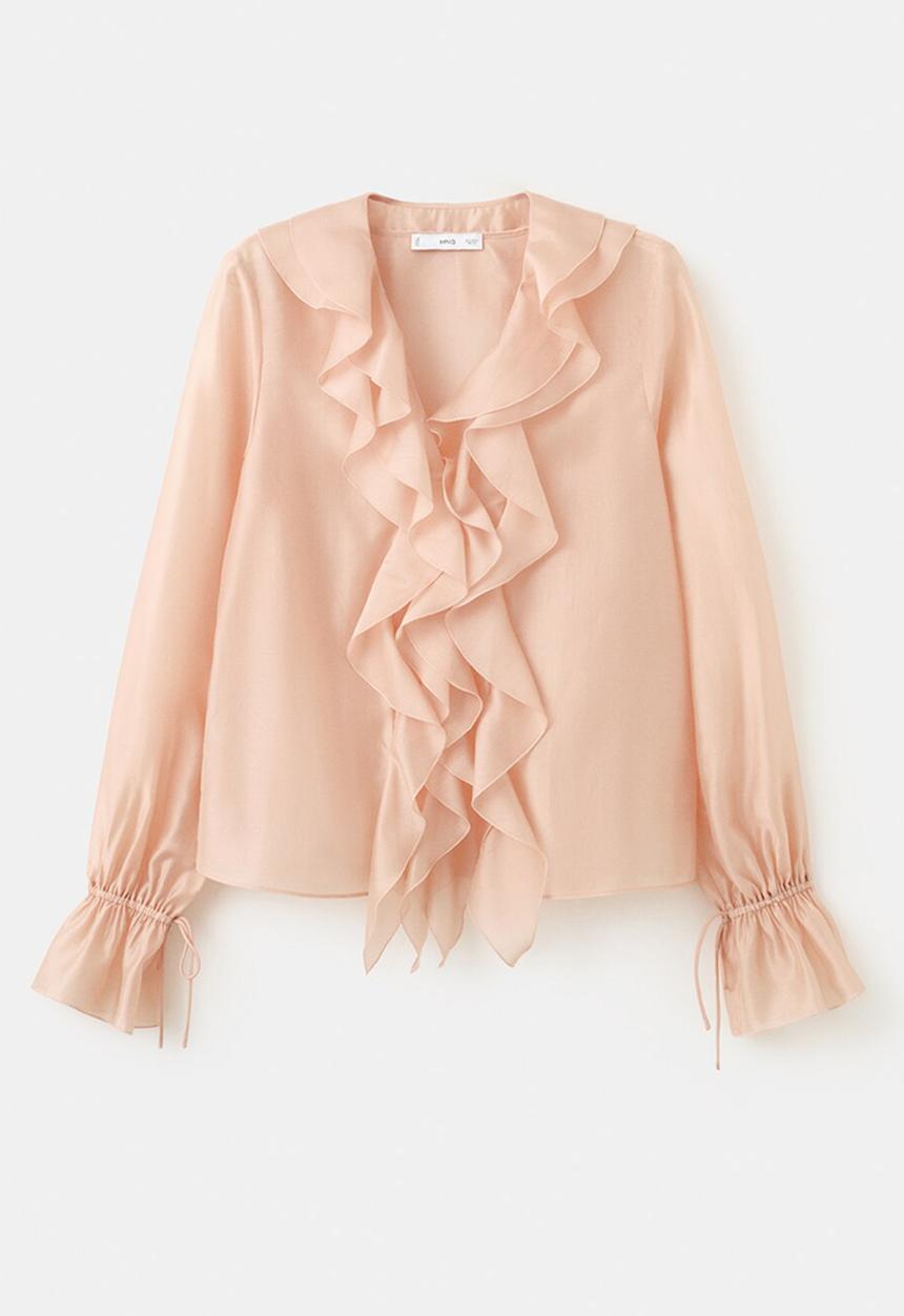 MANGO - Blouse laila- light/pastel pink