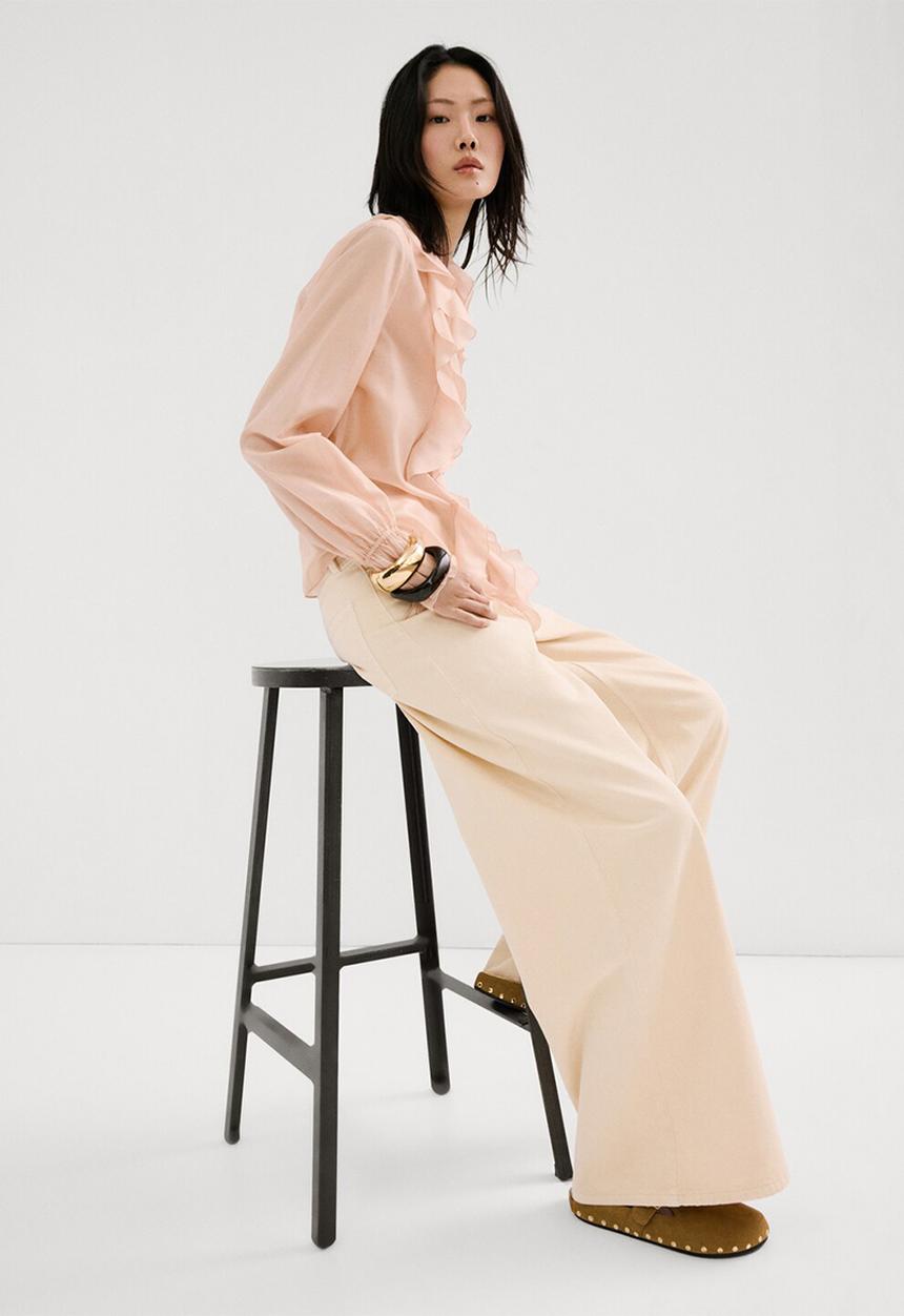 MANGO - Blouse laila- light/pastel pink