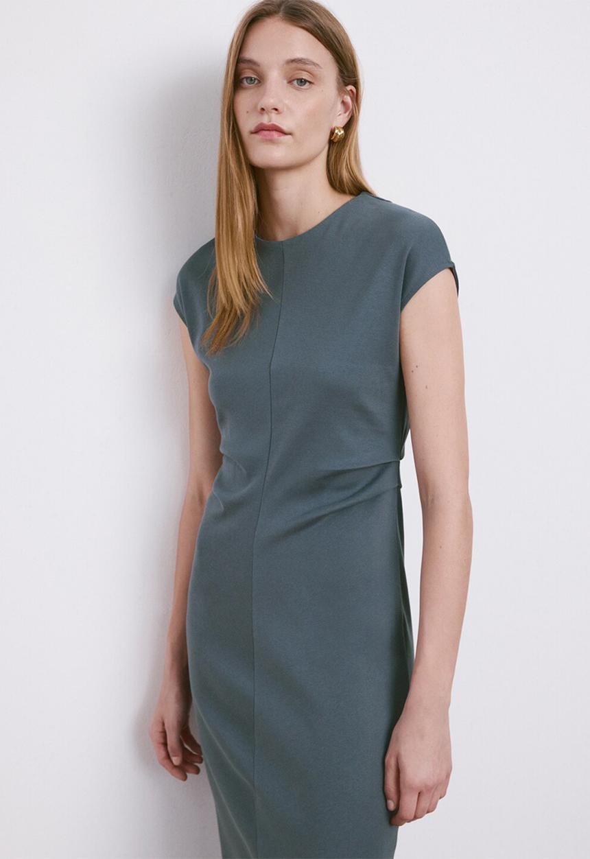 MANGO - Dress carroti- medium blue