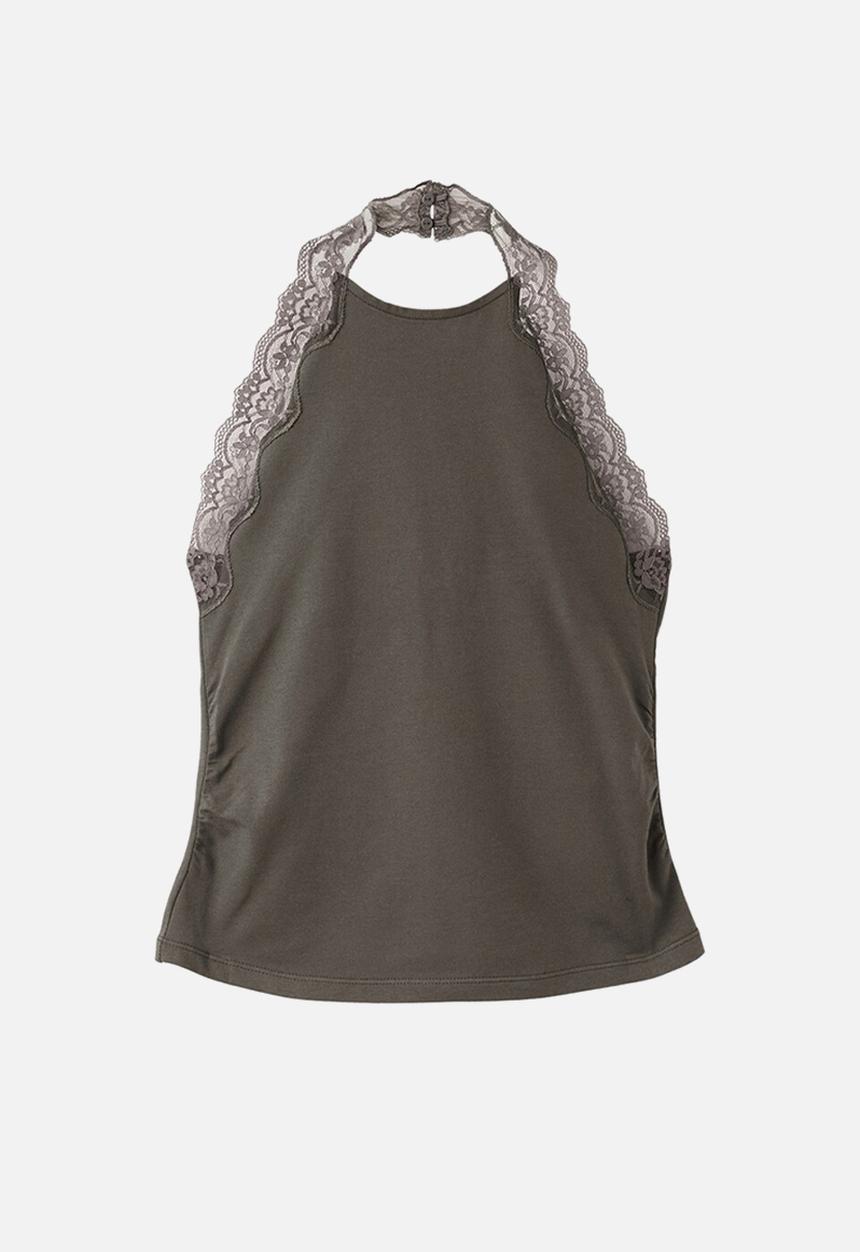 MANGO - Top sofia - medium brown