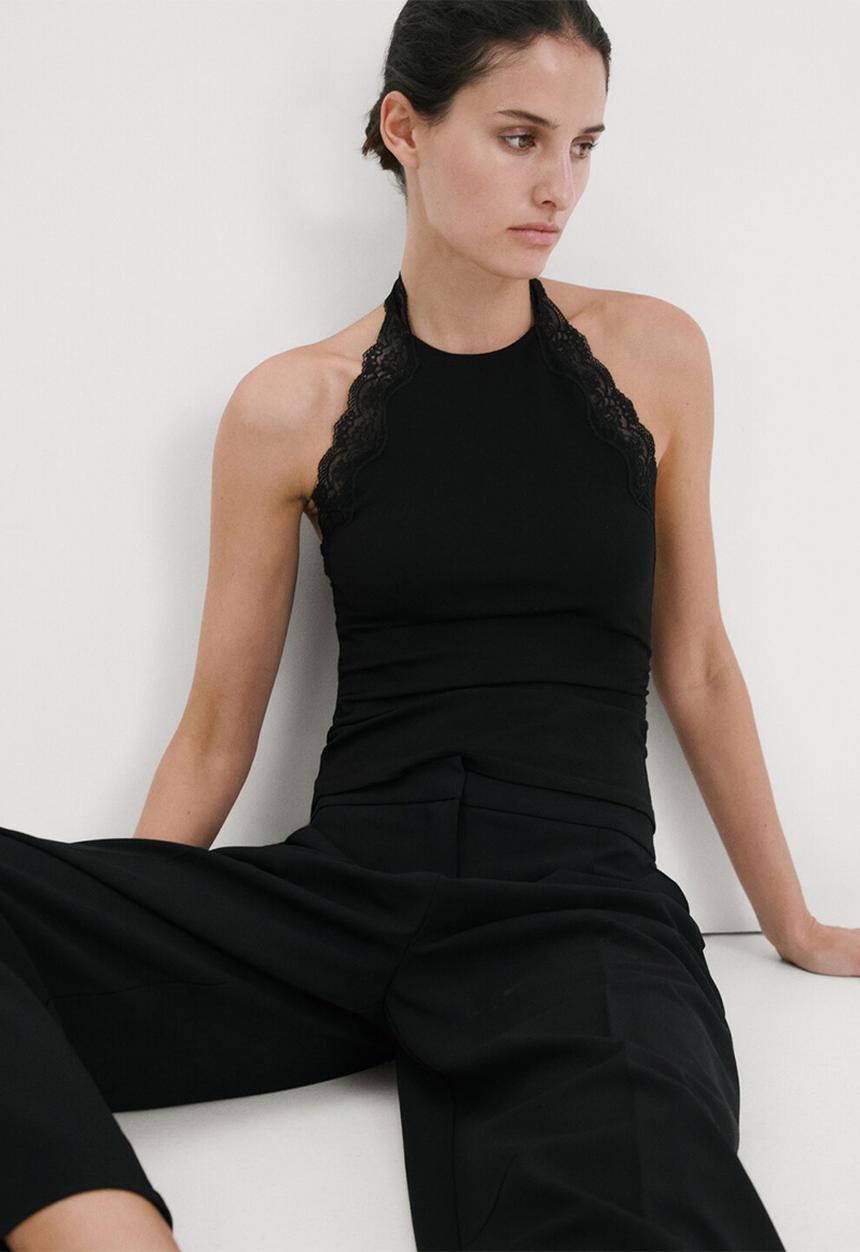 MANGO - Top sofia - black