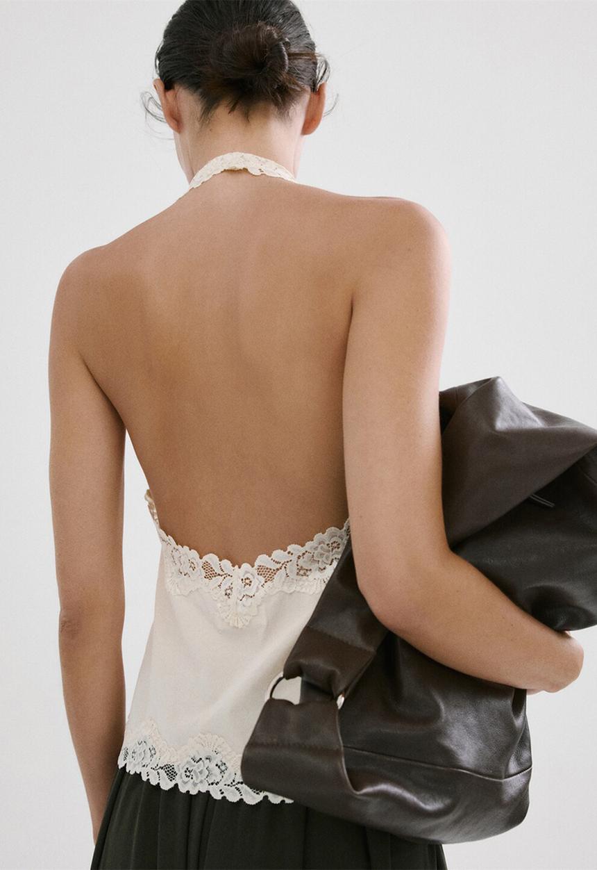 MANGO - Top kristen - light beige