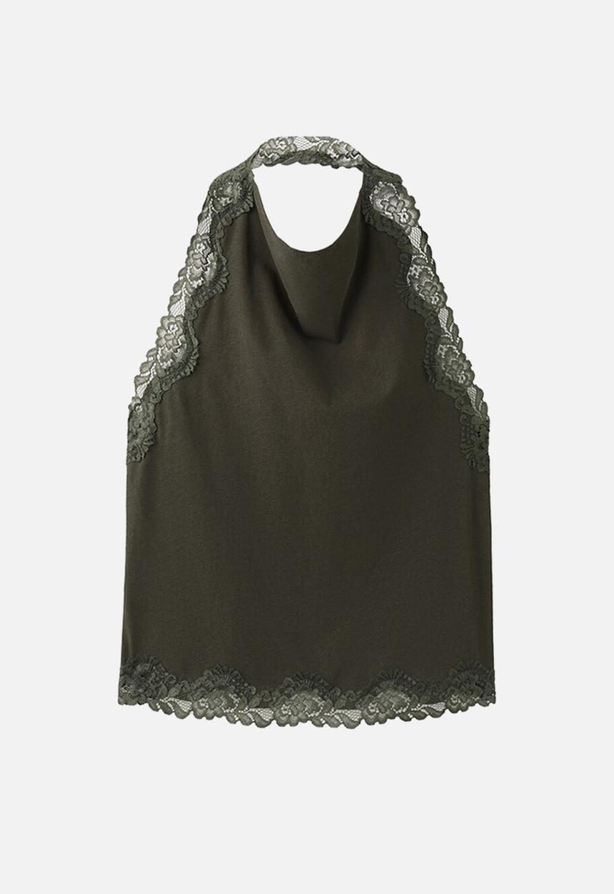 MANGO - Top kristen - khaki