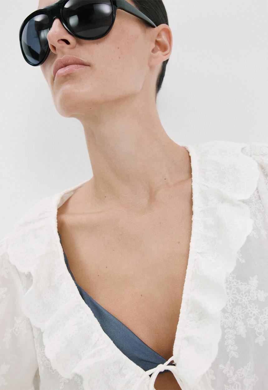 MANGO - Blouse glicine - natural