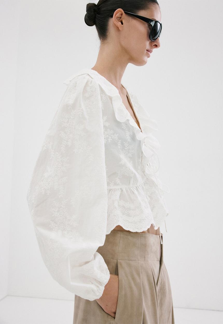 MANGO - Blouse glicine - natural