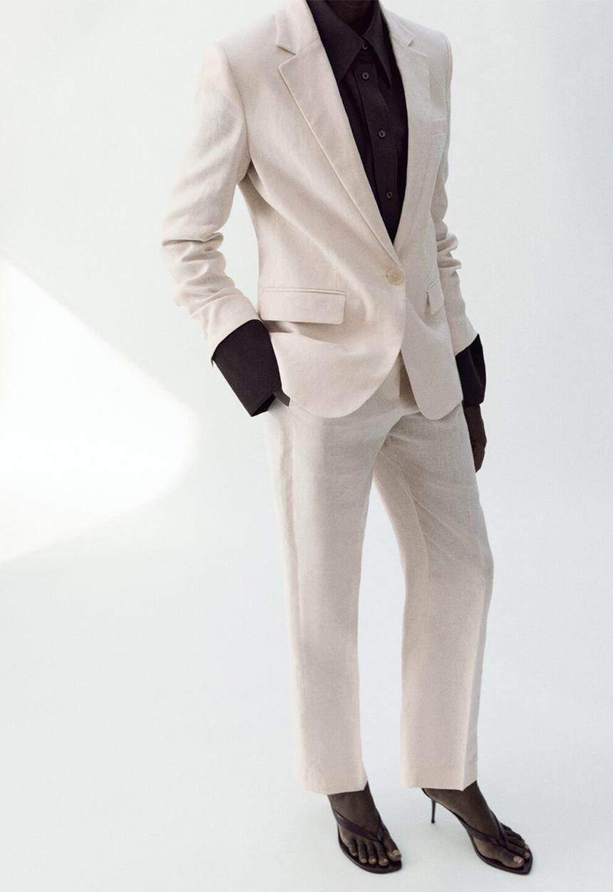MANGO - Trousers boreli - light beige