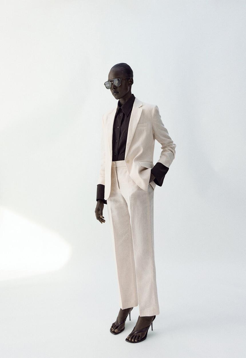 MANGO - Trousers boreli - light beige