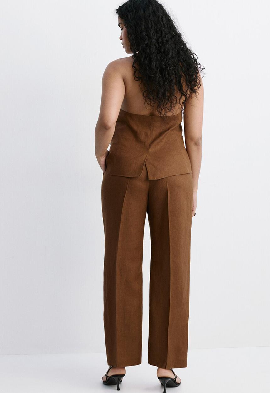 MANGO - Plus trousers boreli - brown