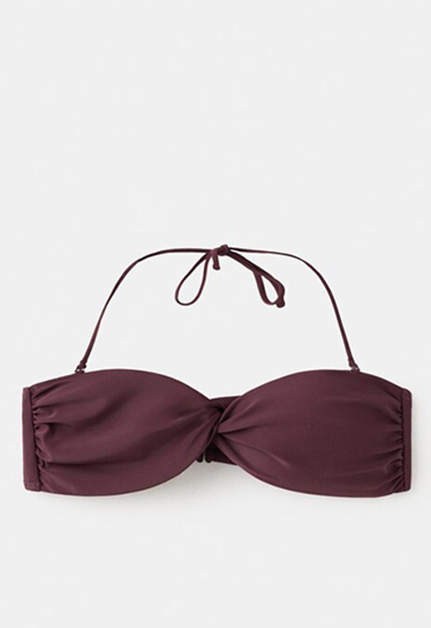 MANGO - Bikini top andros- dark red