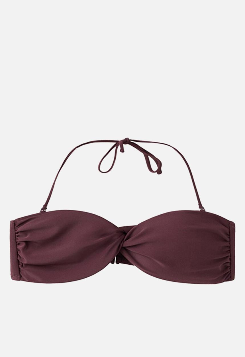 MANGO - Bikini top andros- dark red
