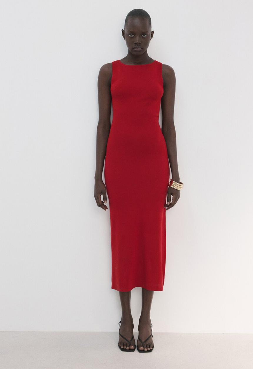 MANGO - Dress bettu - red