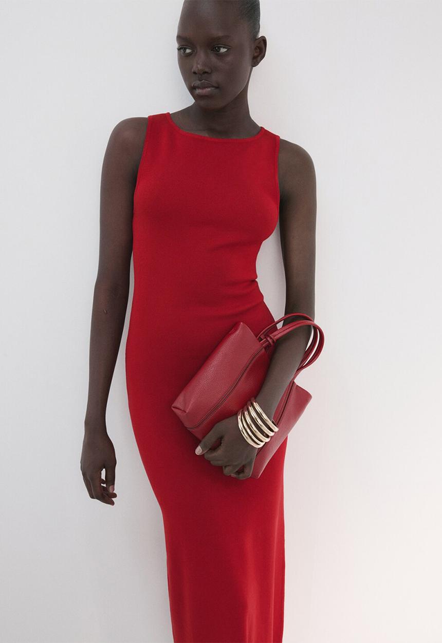 MANGO - Dress bettu - red