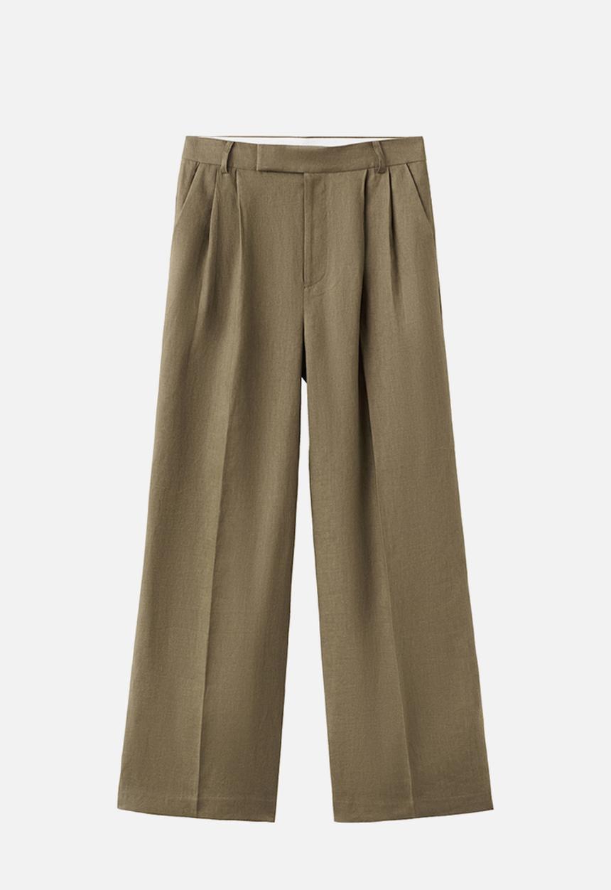 MANGO - Trousers listela - khaki
