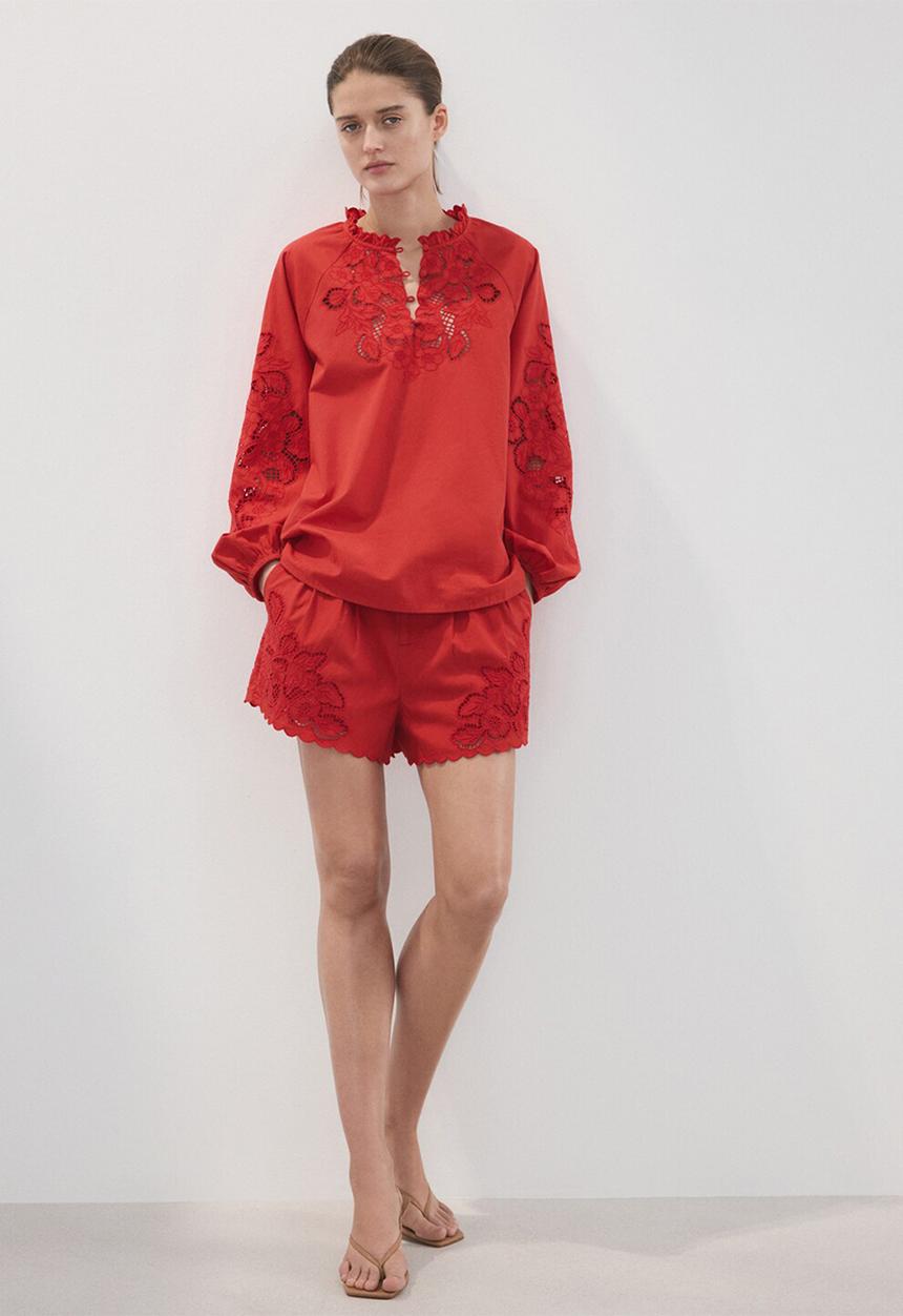 MANGO - Shorts betty - red