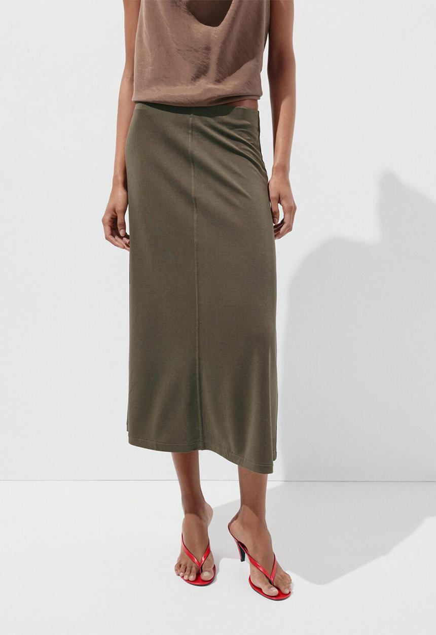 MANGO - Skirt tristan - khaki