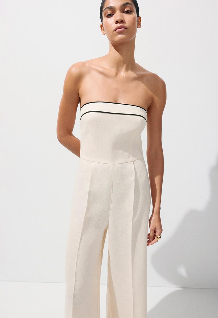 MANGO - Jumpsuit corso - light beige
