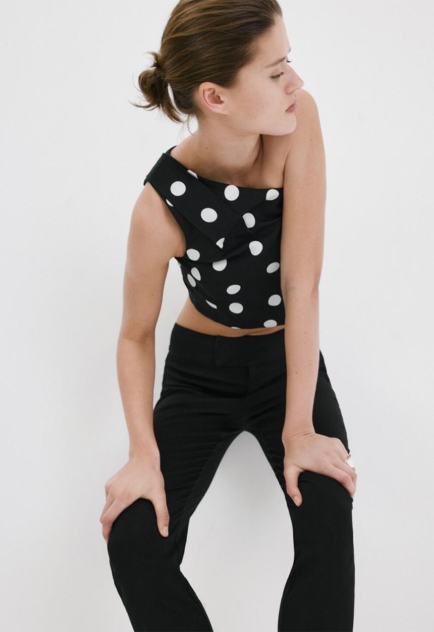 MANGO - Top abrei - black