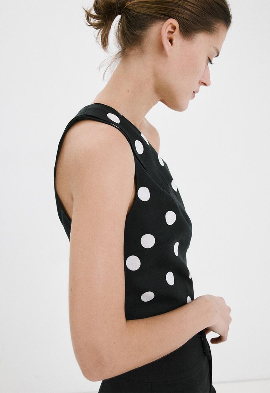 MANGO - Top abrei - black