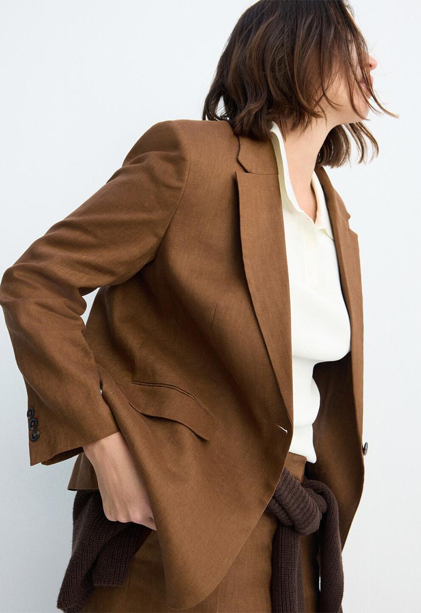 MANGO - Plus blazer boreli - brown
