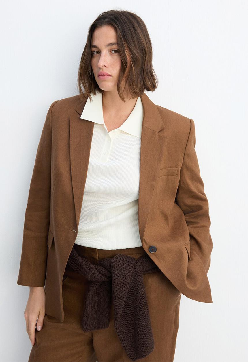 MANGO - Plus blazer boreli - brown