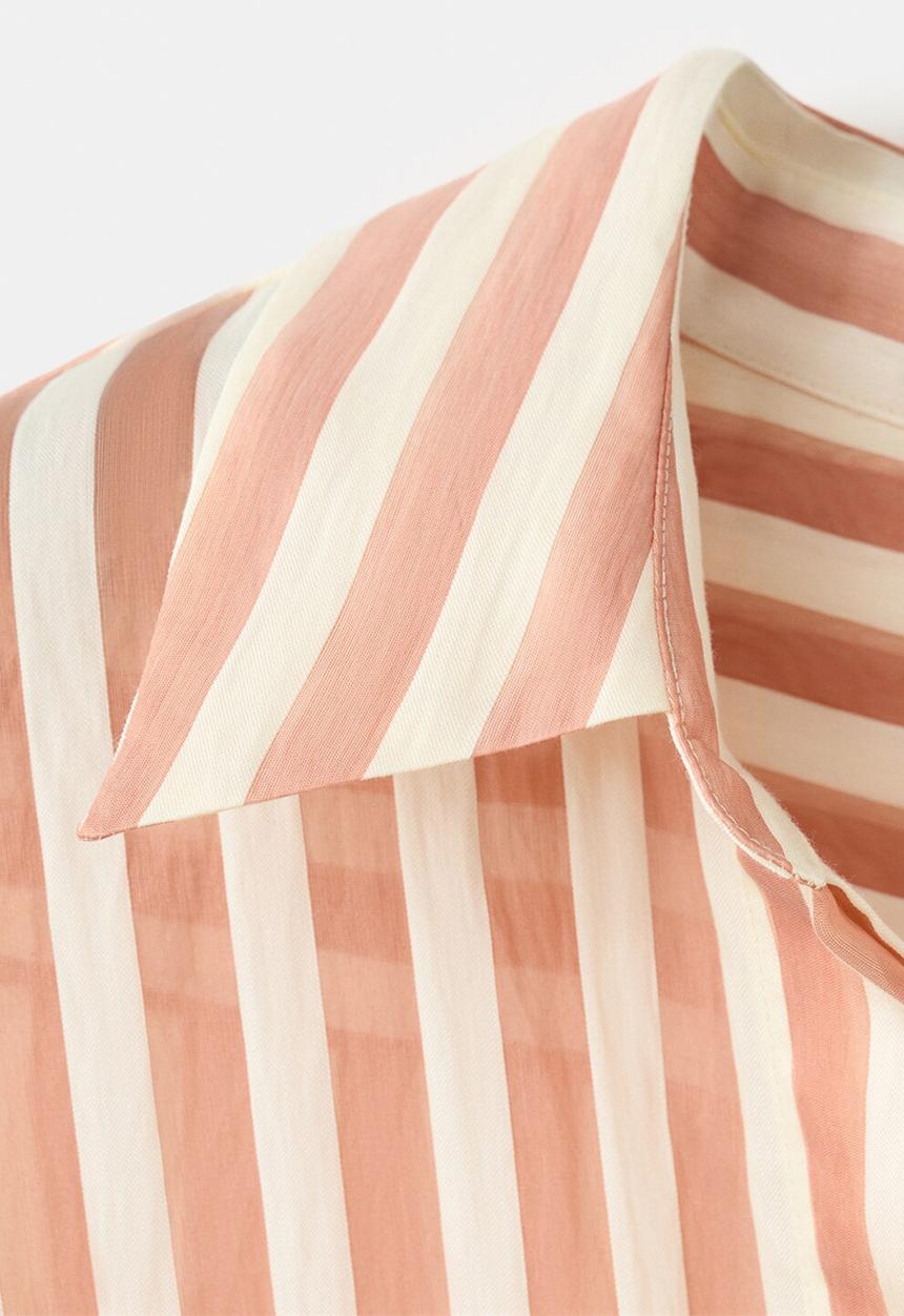 MANGO - Shirt rayo - brown