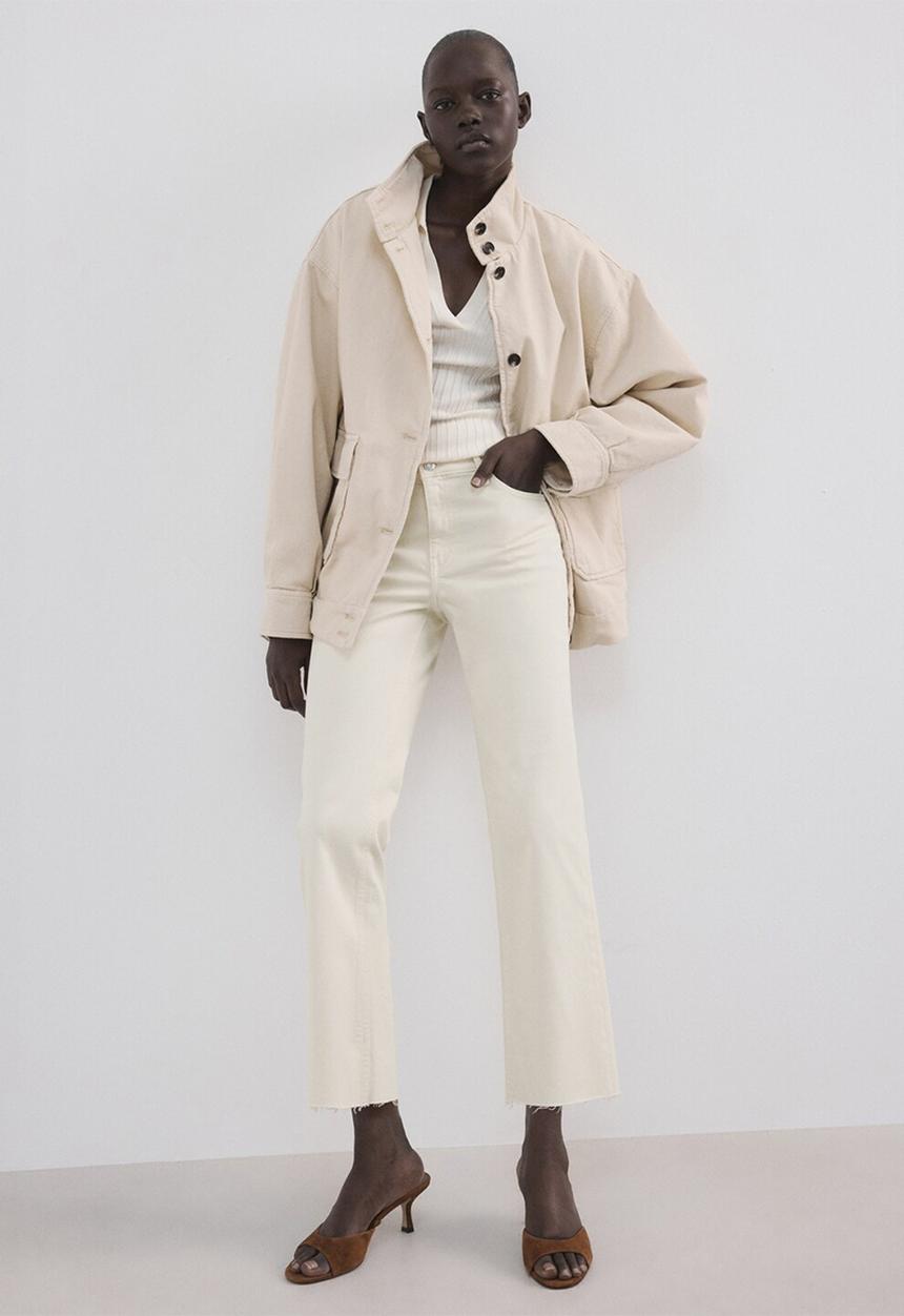 MANGO - Jeans sienna - light beige