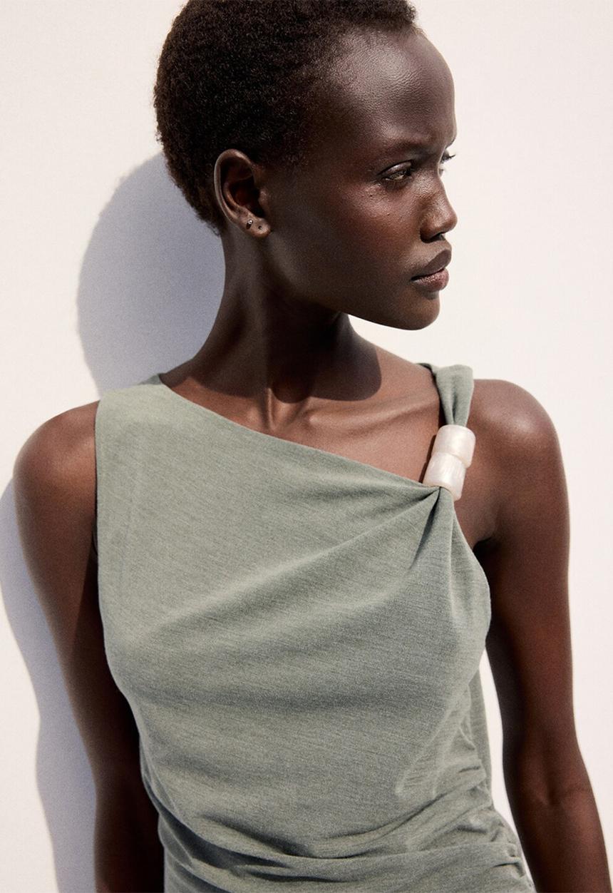 MANGO - Dress melisa - green