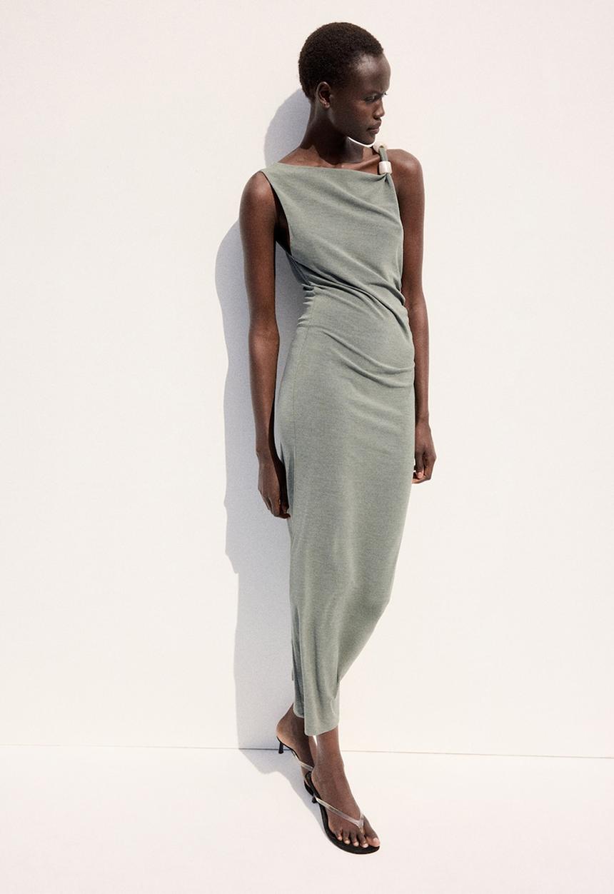 MANGO - Dress melisa - green