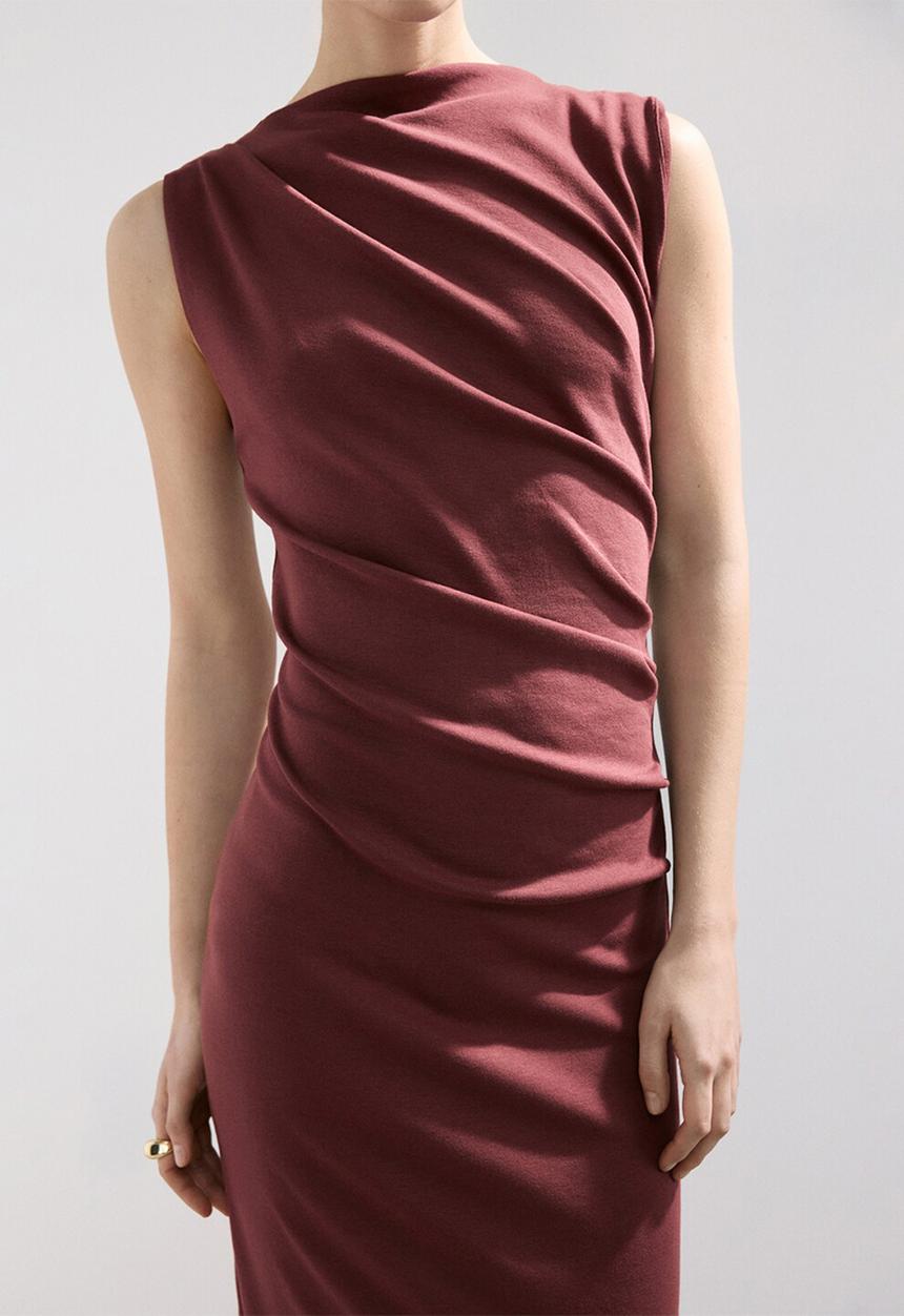 MANGO - Dress jumi - rust/copper